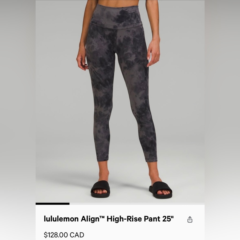 Lululemon Align Graphite Grey Diamond Dye 25”